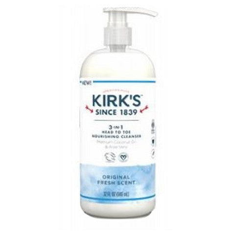Kirk's Natural Products, 3-In-1 Cleanser, Original Fresh 32 Oz Kirk's Natural Products