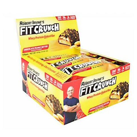 Fit Crunch Bars, Fitcrunch Chocolate Peanut Butter Baked Snack Bar, 9 Count Fit Crunch Bars