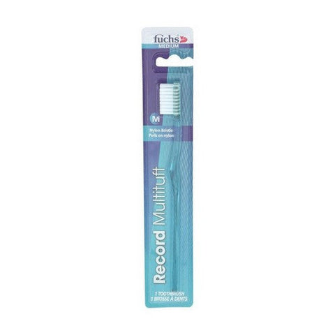 Fuchs Brushes, Adult Medium Record Multituft Nylon Bristle Toothbrush, Medium 1 EACH Fuchs Brushes