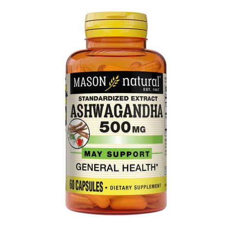 Mason, Ashwaghanda, 500 Mg, 60 Caps Mason