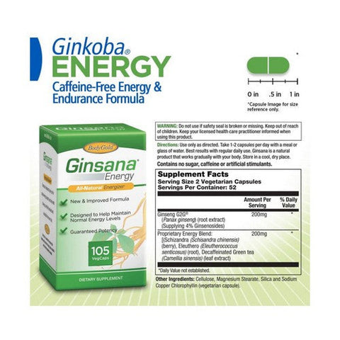 Body Gold, Ginsana Extreme, 105 Veg Caps Body Gold