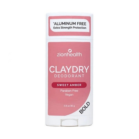Zion Health, Claydry Bold Deodorant Sweet Amber, 2.8 Oz Zion Health