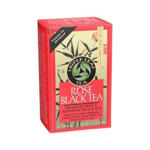 Triple Leaf Tea, Rose Black Tea, 20 Bags Triple Leaf Tea