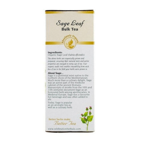 Celebration Herbals, Organic Sage Leaf Tea, 35 grams Celebration Herbals