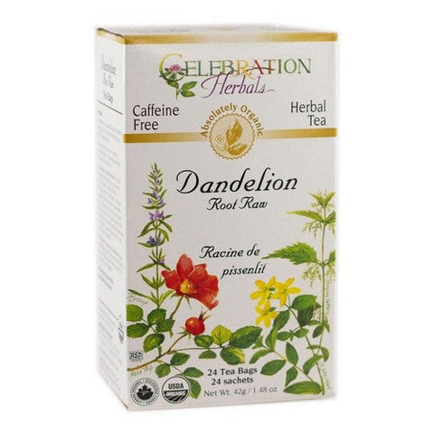 Celebration Herbals, Organic Dandelion Root Raw Tea, 24 Bags Celebration Herbals