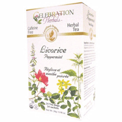 Celebration Herbals, Organic Licorice Peppermint Tea, 24 Bags Celebration Herbals