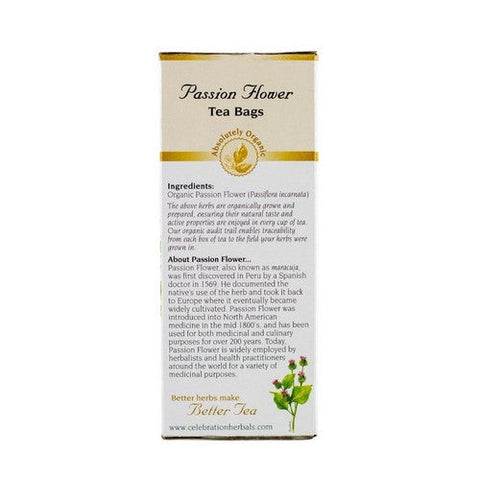 Celebration Herbals, Organic Passion Flower Tea, 24 Bags Celebration Herbals