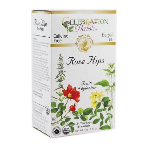 Celebration Herbals, Organic Rose Hips Tea, 24 Bags Celebration Herbals