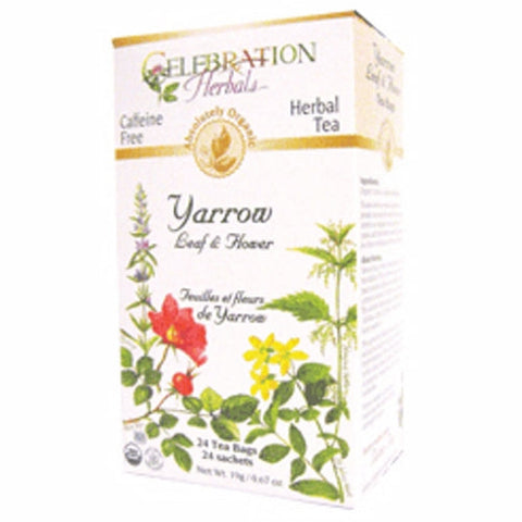 Celebration Herbals, Organic Yarrow Leaf And Flower Tea, 24 Bags Celebration Herbals