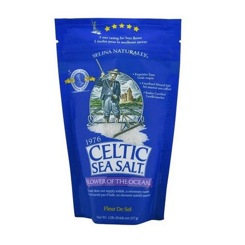 Celtic Sea Salt, Flower of the Ocean Coarse Salt, 8 Oz Celtic Sea Salt