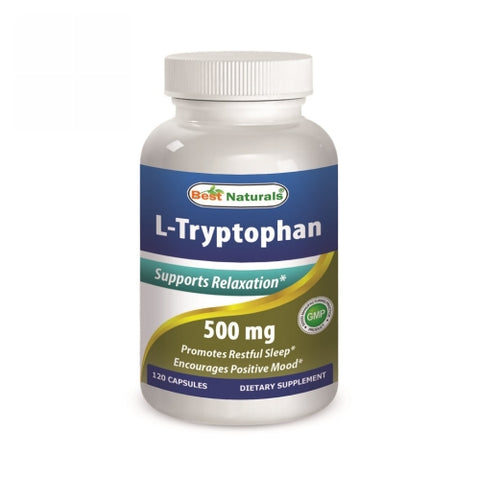 Best Naturals, L-Tryptophan, 500 mg, 120 Caps Best Naturals