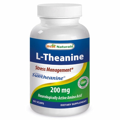 Best Naturals, L-Theanine, 200 mg, 60 Veg Caps Best Naturals