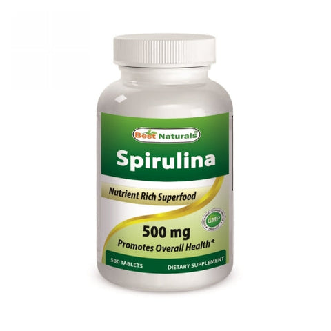 Best Naturals, Spirulina, 500 mg, 500 Tabs Best Naturals