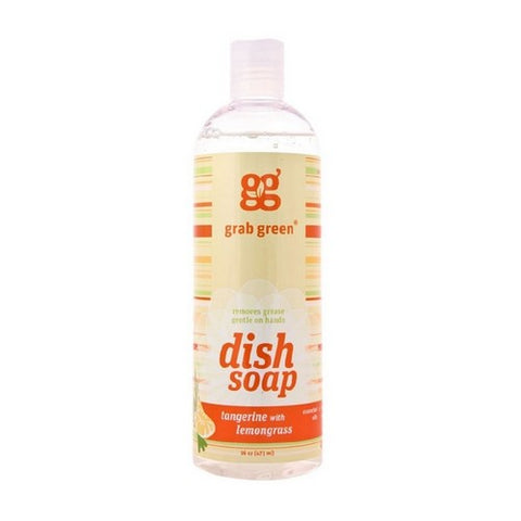 Grab Green, Liquid Dish Soap Tangerine With Lemongrass, 16 Oz Grab Green