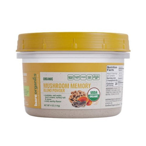 Bare Organics, Mushroom Immune Blend Powder, 4 Oz Bare Organics