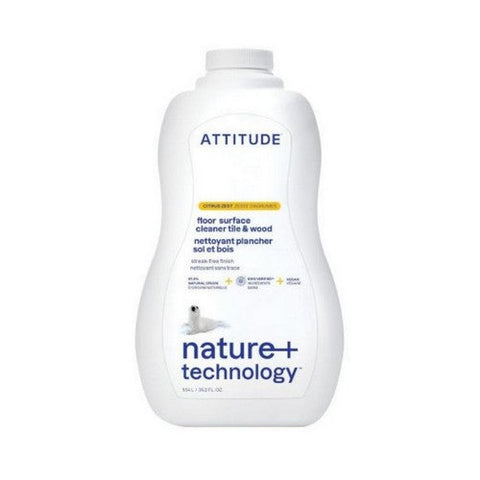 Attitude, Floor Surfaces Cleaner Tiles & Wood Citrus Zest, 35.2 Oz Attitude