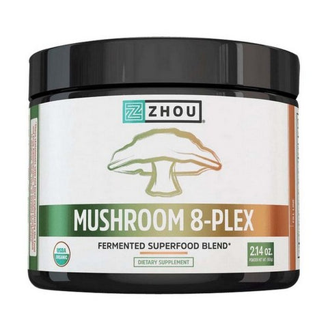 Zhou Nutrition, Mushroom 8-Plex Powder Unflavoured, 2.14 Oz Zhou Nutrition