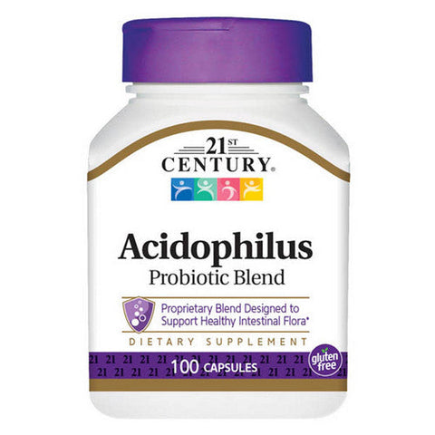 21st Century, 21st Century Acidophilus Capsules, 100 Caps 21st Century
