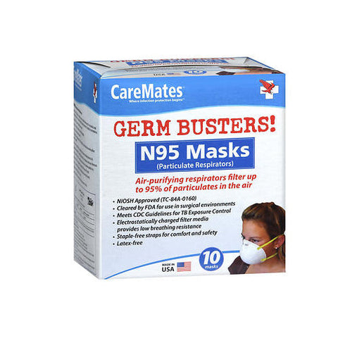Caremates, Germ Busters! N95 Masks, 10 Each Caremates