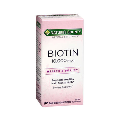 Nature's Bounty, Biotin Rapid Release Liquid Softgels, 10000 Mcg, 90 Caps Nature's Bounty