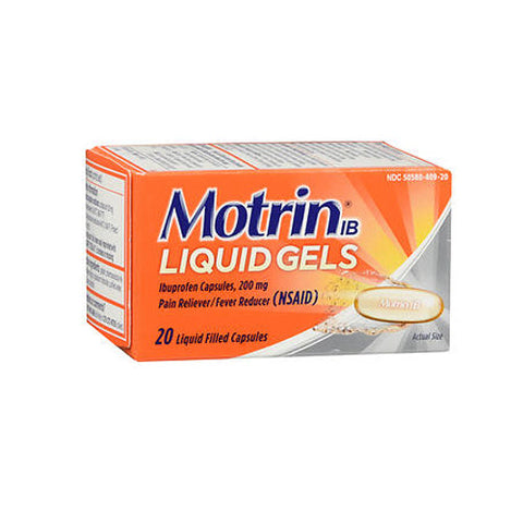 Motrin, Ibuprofen Pain Reliever Liquid Gels, 20 Count Motrin