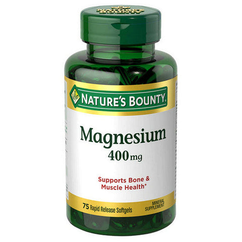 Nature's Bounty, Magnesium Rapid Release Softgels, 400 mg, 75 Softgels Nature's Bounty