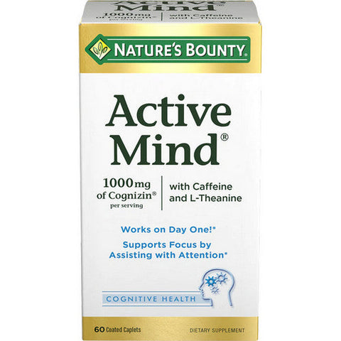 Nature's Bounty, Active Mind, 60 Tablets Nature's Bounty