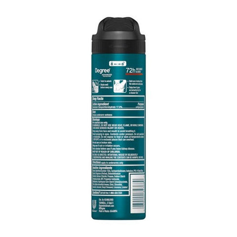 Degree, Advanced Antiperspirant Deodorant Dry Spray Adventure, 3.8 Oz
