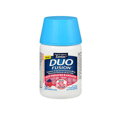 Zantac, Duo Fusion Acidreducer + Antacid Wild Berry, 20 Tabs Zantac