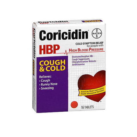 Coricidin Hbp, Cough & Cold Tablets, 16 Tabs Coricidin Hbp