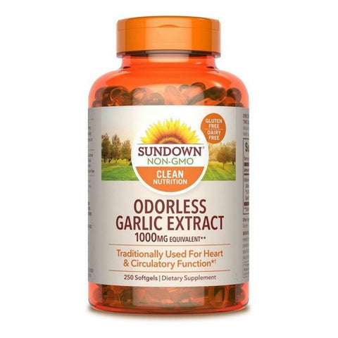 Sundown Naturals, Sundown Naturals Odorless Garlic Extract Softgels, 1000 mg, 250 Tabs Sundown Naturals