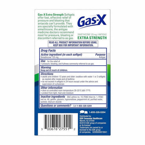 Gas-X, Softgels Extra Strength, 50 Caps Gas-X