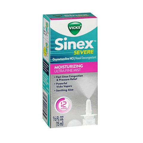 Sinex, Vicks Sinex Severe Nasal Decongestant Moisturizing Spray, 0.5 Oz Vicks