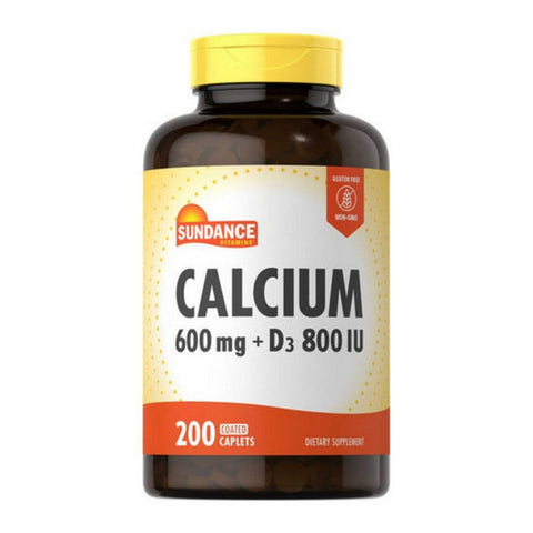 Sundance, Calcium + Vitamin D3 Coated Caplets, 200 Tabs Sundance