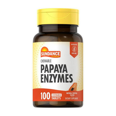Sundance, Papaya Enzymes Chewable Natural Tropical, 100 Tabs Sundance
