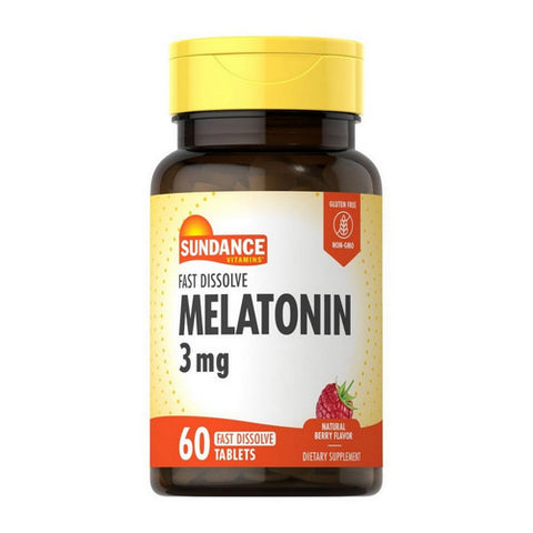 Melatonin Fast Dissolve Natural Berry Flavor 60 Tabs by Sundance