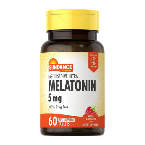 Melatonin Fast Dissolve Ultra Natural Berry Flavor 60 Tabs by Sundance