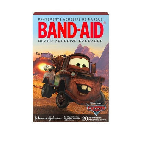 Band-Aid, Adhesive Bandages Disney Pixar Cars 3 Assorted Sizes, 20 Each Band-Aid