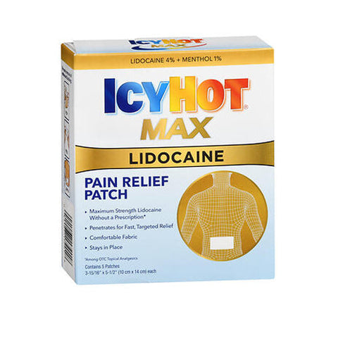Icy Hot, Max Lidocaine Pain Relief Patch, 5 Each Icy Hot