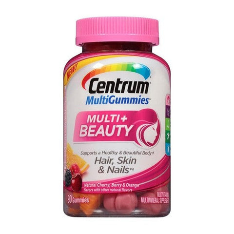 Centrum, Multigummies Multi+ Beauty Natural Cherry Berry And Orange, 90 Each Centrum
