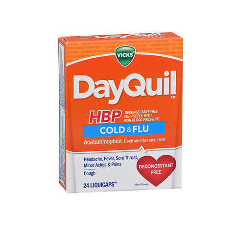 Vicks, Dayquil Hbp Cold And Flu Liquicaps, 24 Caps Vicks
