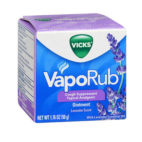 Vicks, Vaporub Cough Suppressant Topical Analgesic Ointment Lavender Scent, 1.76 Oz Vicks