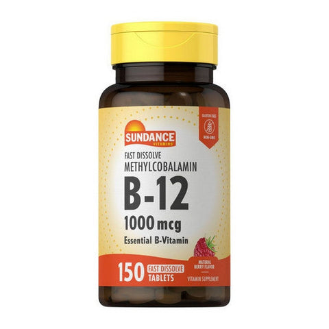 Sundance, B-12 Fast Dissolve Natural Berry, 1000 Mcg, 150 Tabs Sundance