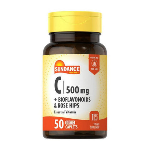Sundance, Vitamin C With Bioflavonoids And Rose Hips, 500 Mg, 50 Tabs Sundance