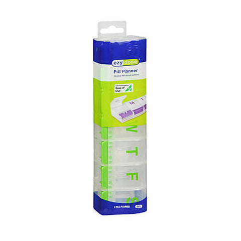 Acu-Life, Ezy Dose Weekly/Push Button Pill Planner Double Extra Large, 1 Each Ezy Dose