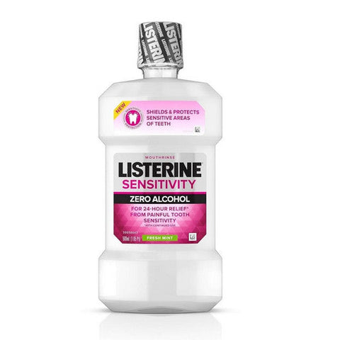 Listerine, 24-Hr Tooth Sensitivity Relief And Protection Mouthwash Fresh Mint, 500 ml Listerine