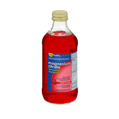 Sunmark, Magnesium Citrate Oral Solution Cherry Flavor, 10 Oz Sunmark