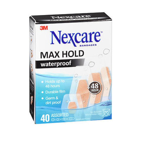 Nexcare, Max Hold Waterproof Bandages Assorted, 40 Each Nexcare
