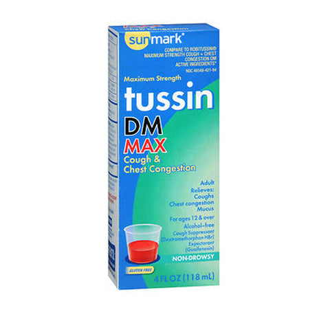 Sunmark, Adult Tussin DM Max Cough & Chest, 4 Oz Sunmark