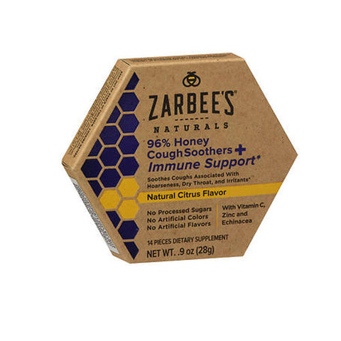 Zarbees, Naturals 96% Honey Cough Soothers + Immune Support, 14 Each Zarbees